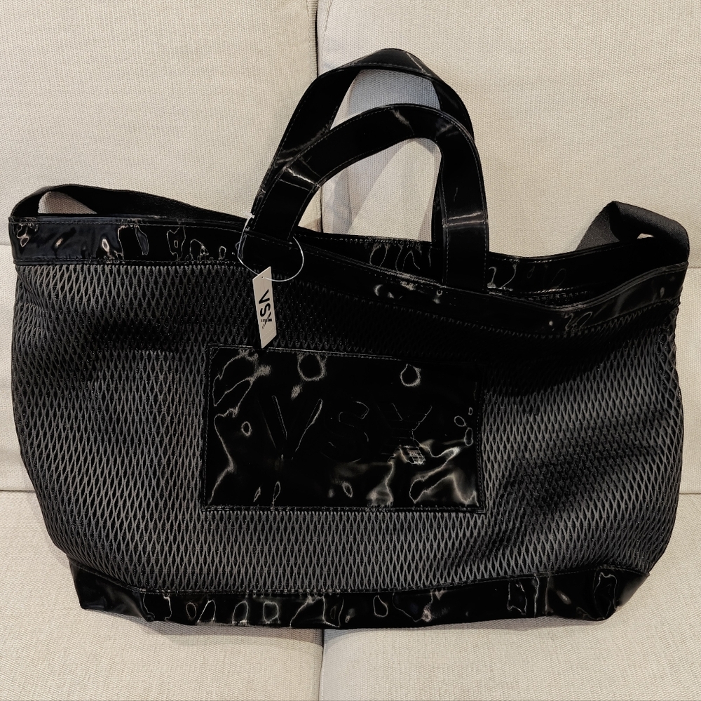 Victoria's Secret VSX Black Mesh Tote Bag